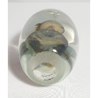 Glazen presse-papier, Gesigneerd MP'82